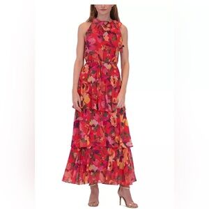 Julia Jordan Floral Sleeveless Maxi Dress